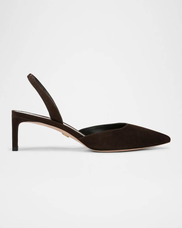 Caroline Suede Slingback Pumps